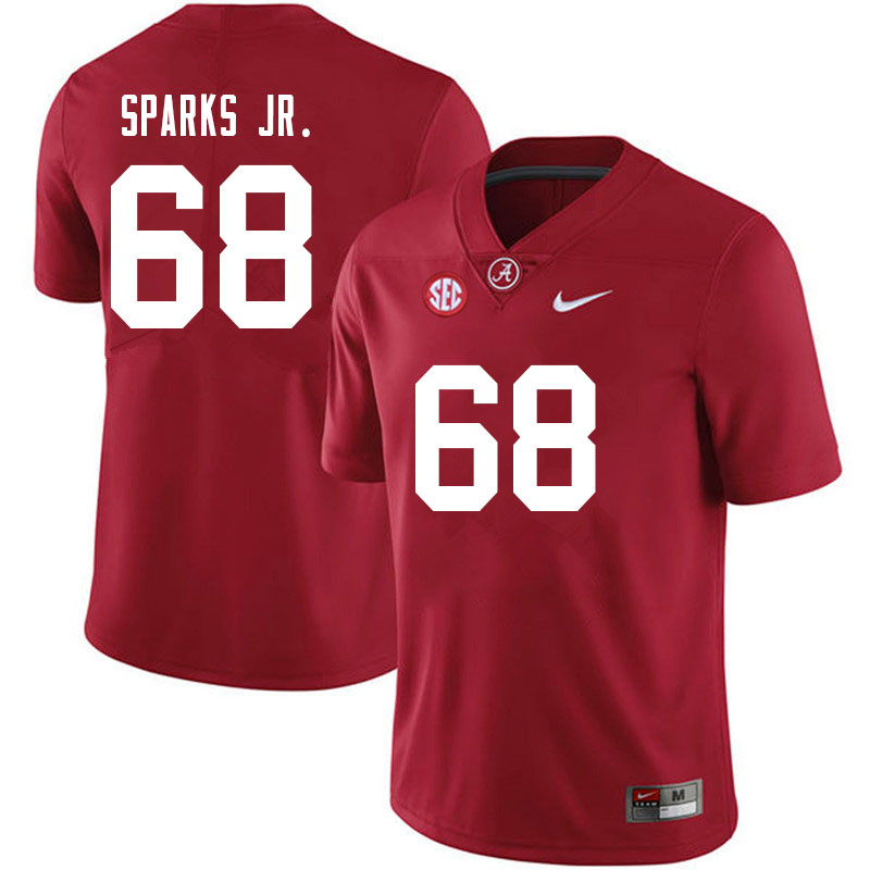 Alabama Crimson Tide Men's Alajujuan Sparks Jr. #68 Crimson NCAA Nike Authentic Stitched 2021 College Football Jersey YG16Q50QM